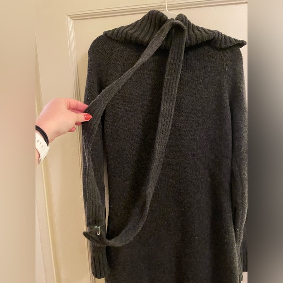 Celine Dark Gray Cashmere Sweater with Tie - size small - EUC - Picture 5 of 10